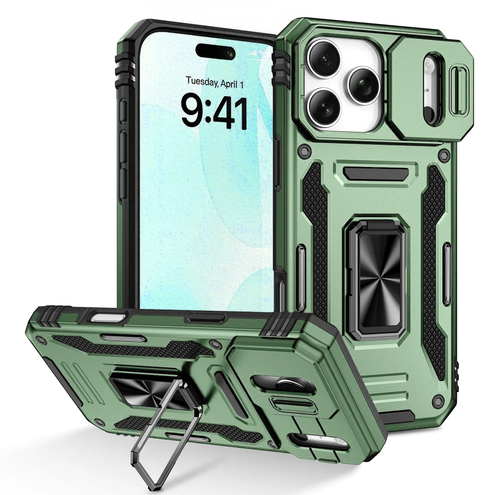 Coque Odeydo IPhone 12 Pro Max – Bleu 3-en-1 Ultra Résistante – Neuf