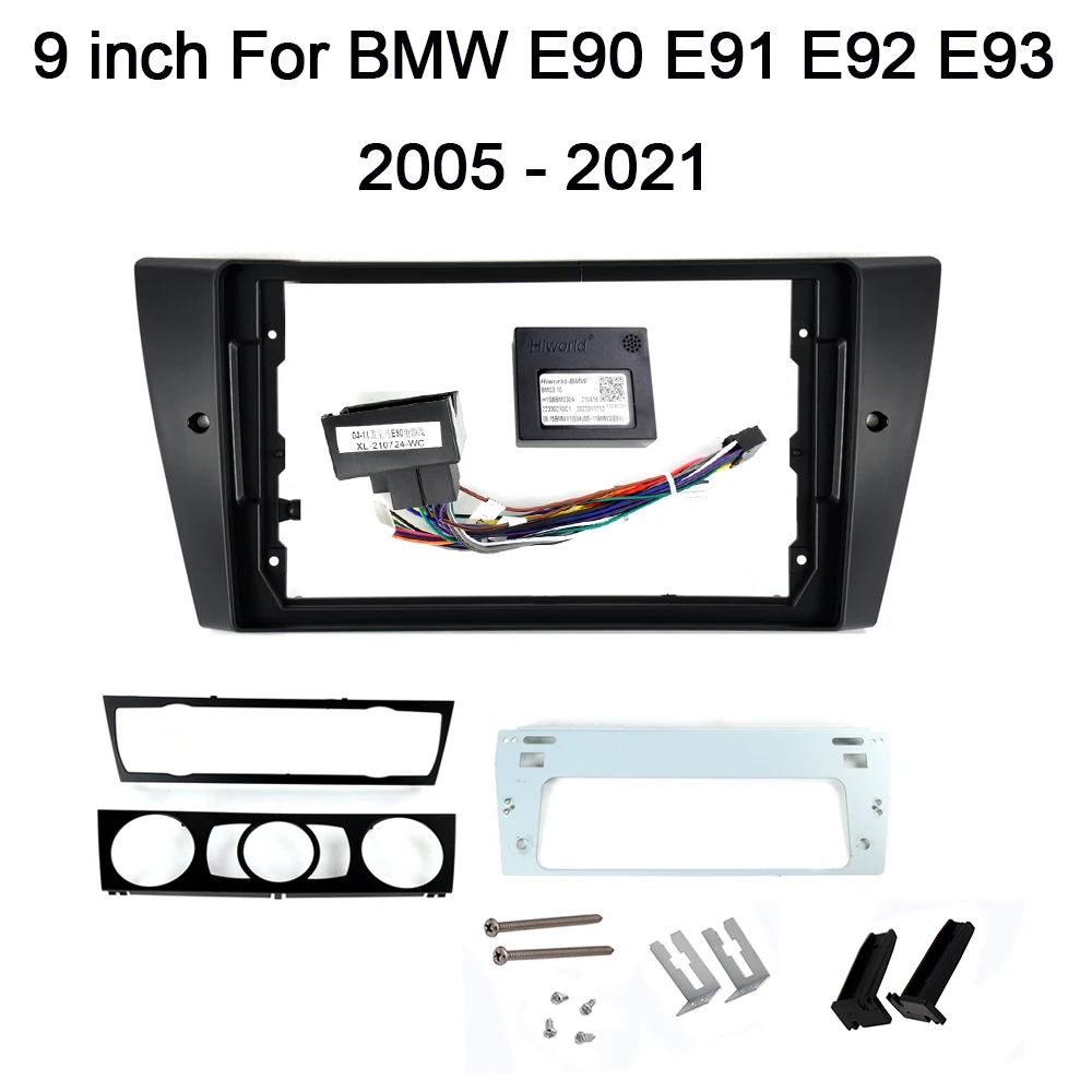 

9Inch Android Car radio frame For BMW E90 E91 E92 E93 2005 - 2021 2 Din Fascia Dashboard Surround Trim Kit Car Accessories