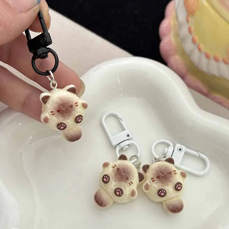 xbiez Zoete Leuke Vilt Kat Poot Charm Hanger Ketting Telefoon Strap Pocket Sleutelhanger Strap Opknoping Decoratie Voor Sleutels Tas Purse, roze