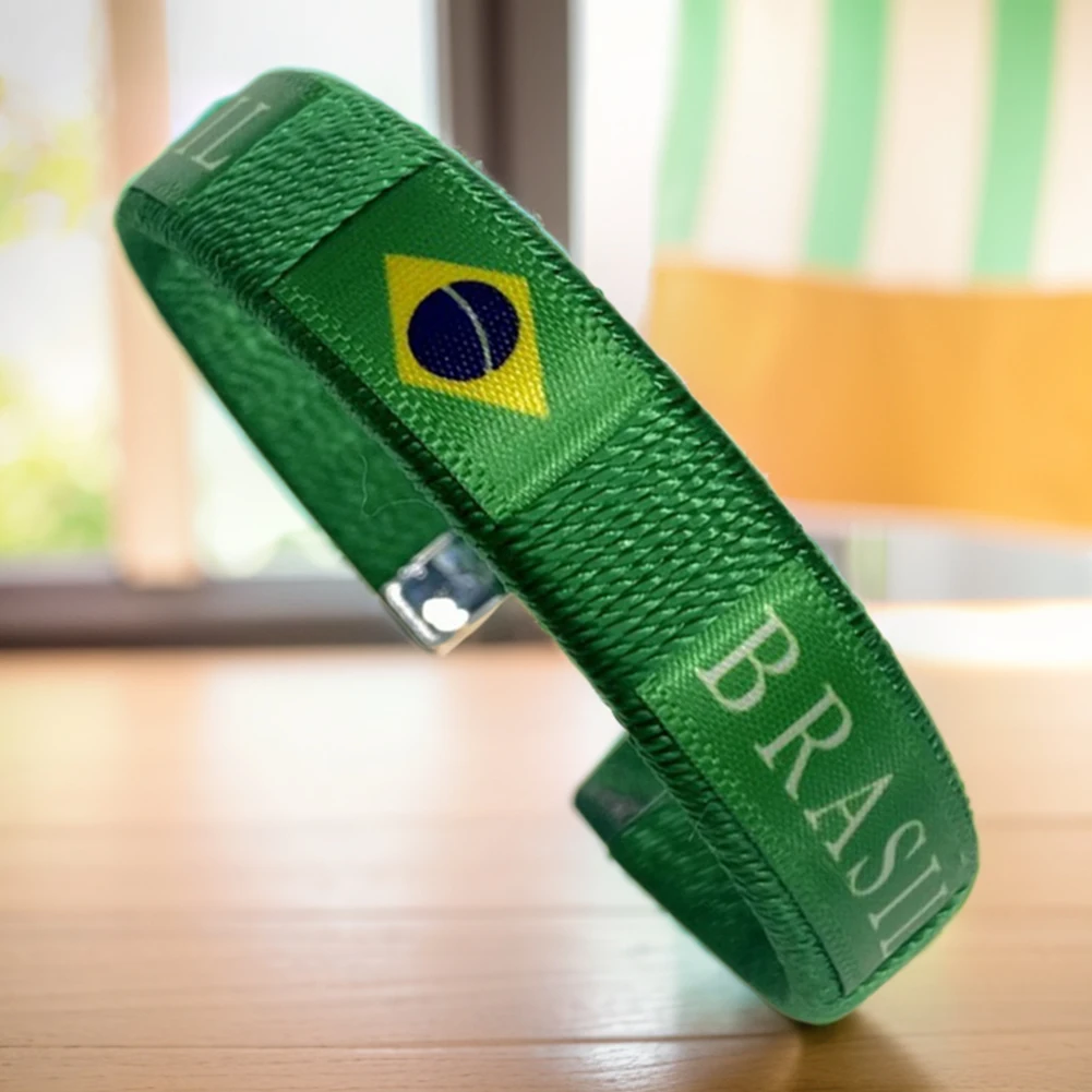 Country Flag Bracelet Diameter 65mm National Flag Style Bracelet Fashion Football Fans Wristband for Football Match Cheering