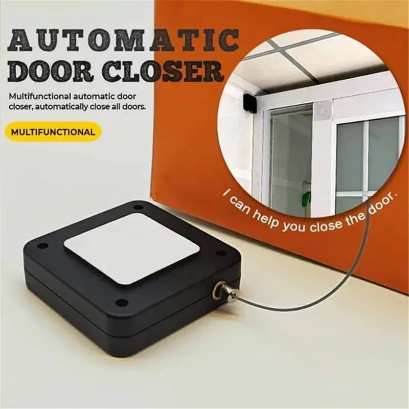 Pull Automatic Door Closer Automatic Sensor Door Closer Stable Automatically Close Punch-Free Steel Rope door closer