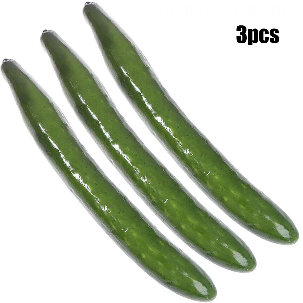 Artificial Fruit Foam 3D Simulation Cucumber Lifelike Simulation Cucumber Fake Vegetable Props Home Kitchen Decoration Toy