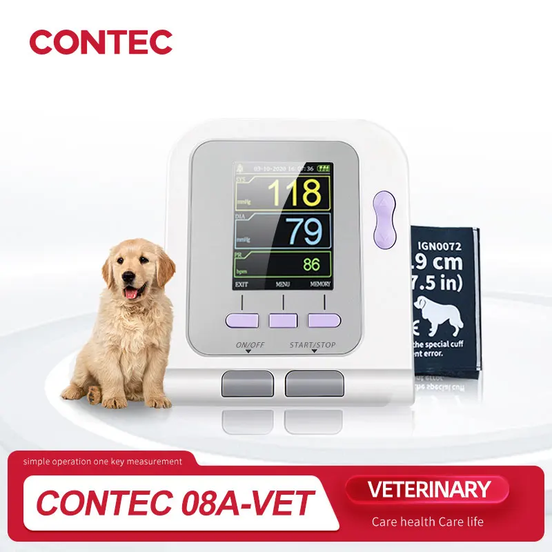 CONTEC 08A-VET デジタル血圧モニター、獣医/動物 NIBP + SPO2