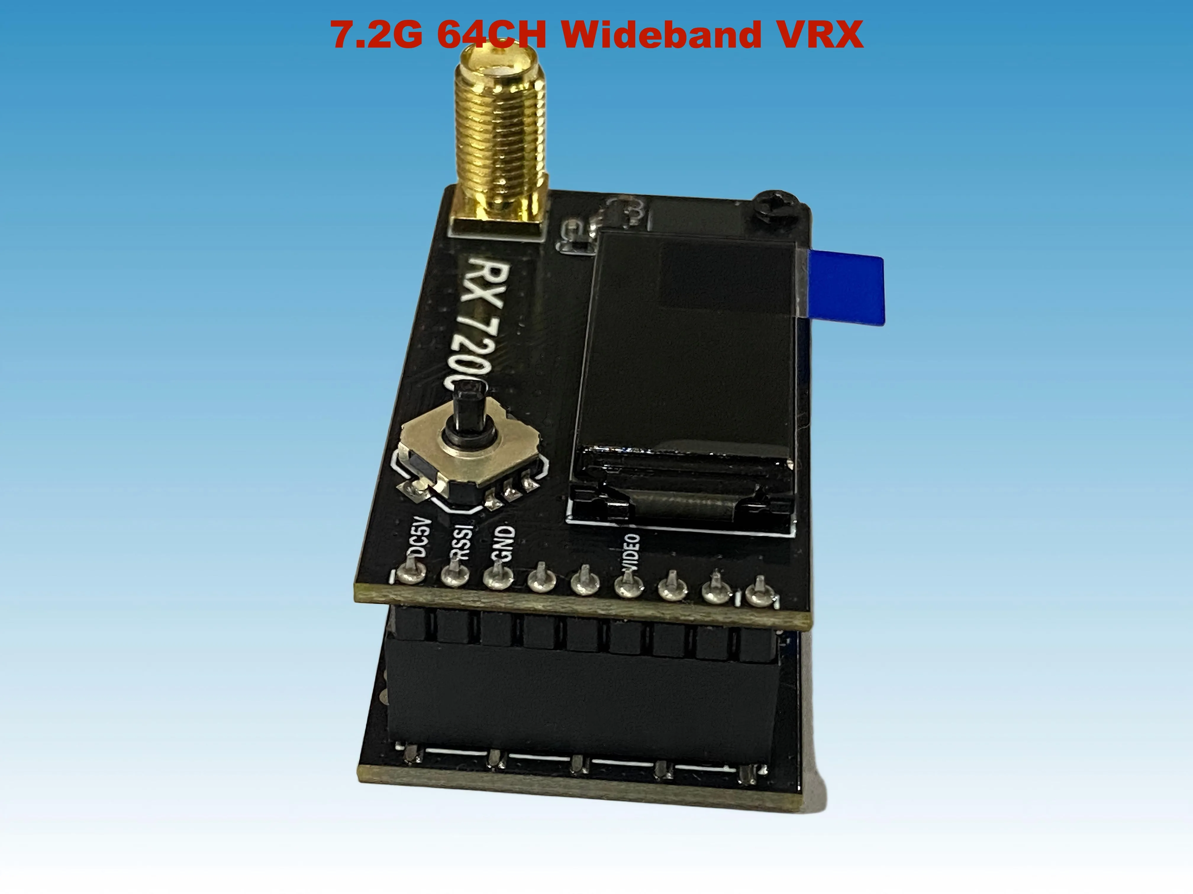 Récepteur FPV 7.2G 64CH VRX - Haute sensibilité - Entrée 7-36V
