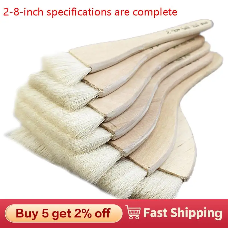 Goat Hair Paint Brushes Smooth Sanding For Wall Watercolor Acrylic Oil