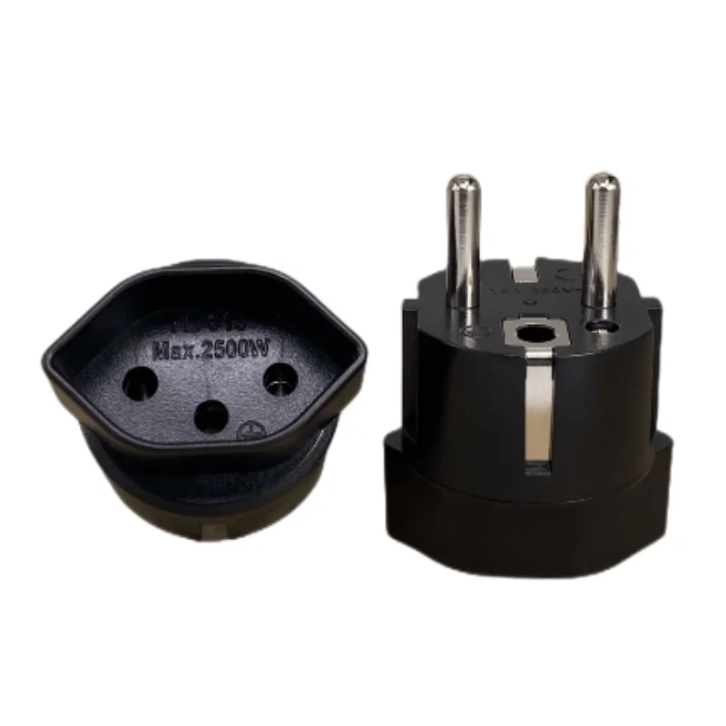 Plug Adapter Swiss to European Standard Electrical Socket Travel Adaptor EU Plug Multipurpose Power Plug