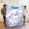 Custom Name Personalized Blanket Sanrio Cinnamoroll Fluffy Soft Flannel Sofa Adult Blanket Office Lunch Break Blanket Kid Gift 3