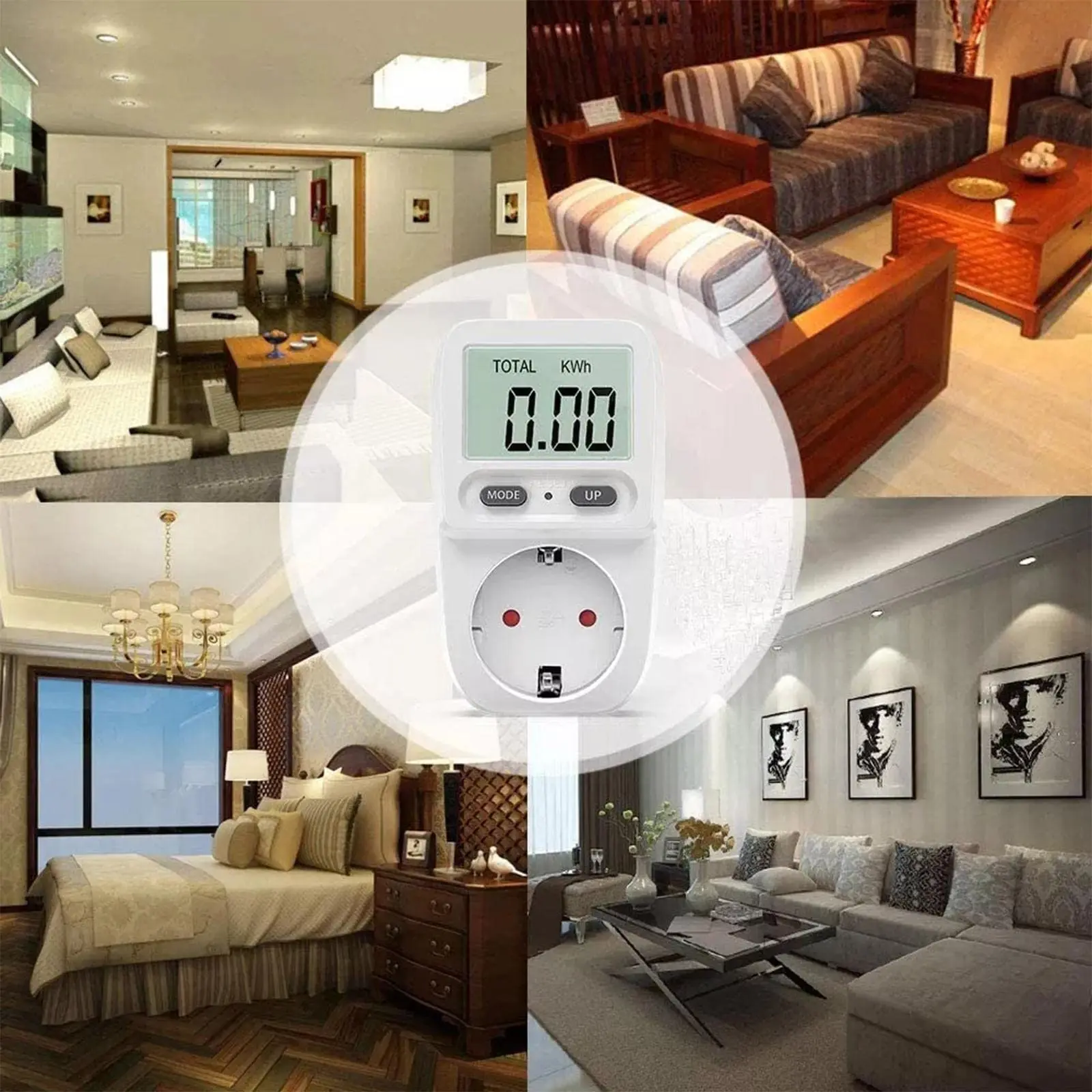 220V Electricity Power Meter Socket LCD Energy Meter EU Plug Measuring Outlet Power Analyzer power meter socket power meter