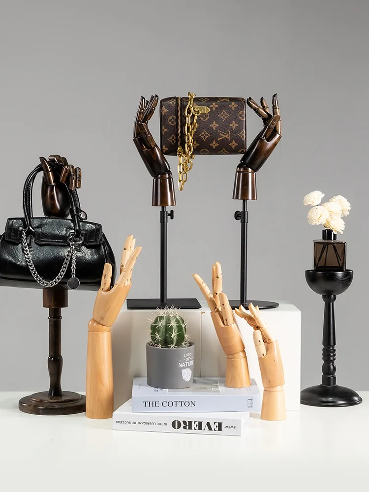 Modello Fittizio Manichino In Legno Con Dita Snodate Per Oggetti Di Scena A Mano Manichino Espositore Gioielli