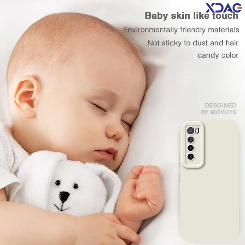 Premium Liquid Silicone Lens Protection Phone Case for Huawei Nova Series - High Quality Back Cover