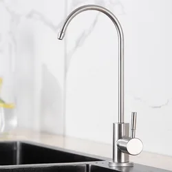 Premium 304 Stainless Steel Rotatable Kitchen Water Purifier Faucet (Wire Drawing)