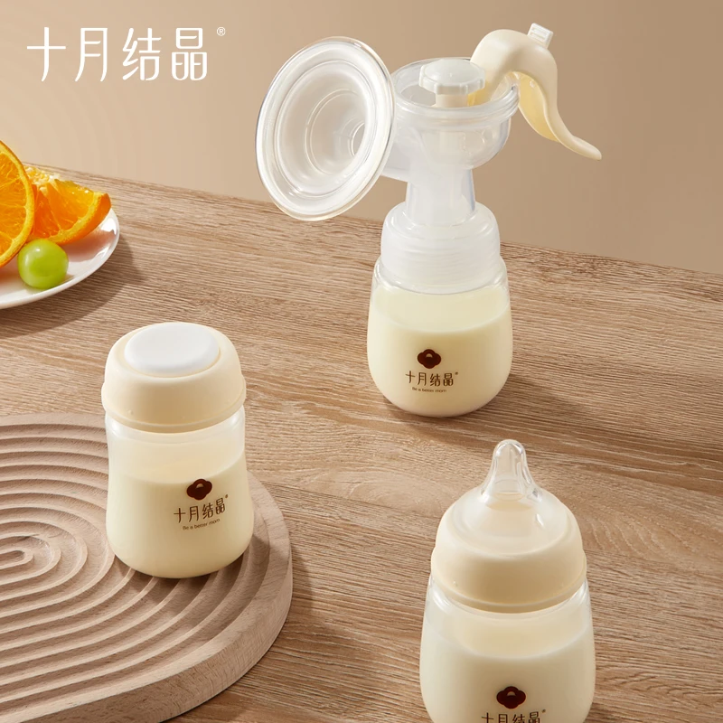 【China's Renowned Brand】TEN-MJOURNEY Manual Breast Pump-High-Suction Portable with Massage Mode for Postpartum Mothers
