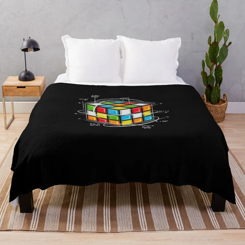 

Крутое пледное одеяло Rubix Rubics Player, винтажное цветное математическое одеяло для влюбленных, нечеткое одеяло, туристическое одеяло
