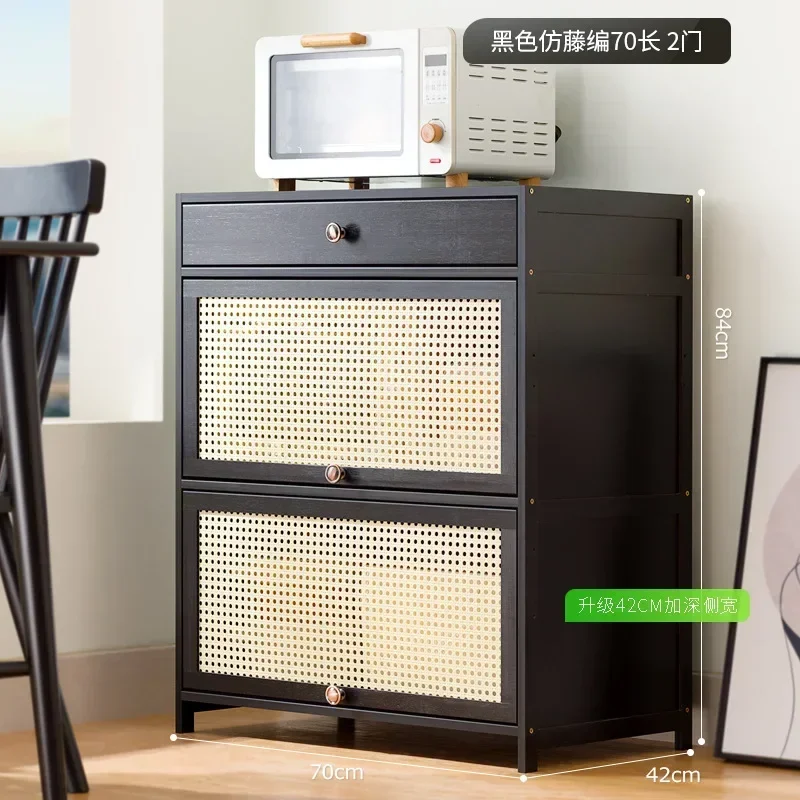 Modern Sideboard Kitchen et Side Table Coffee Bar Wooden Cabinet Display Glass Shelf Wooden Cuisine Mobile Cucina Furniture