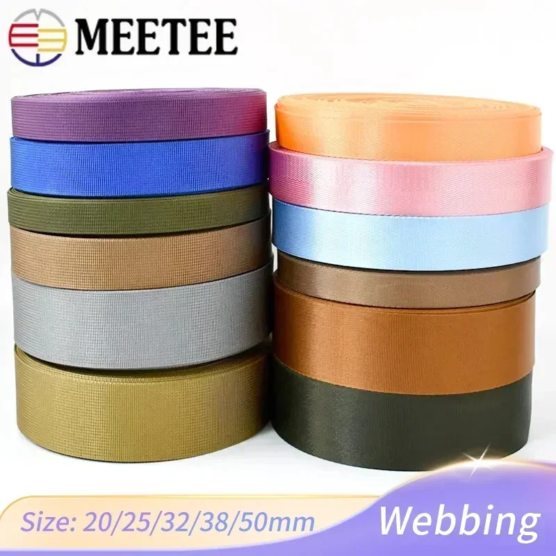 1 미터 20/25/32/38/50mm 나일론 웨빙 배낭 벨트 바인딩 레이스 테이프 가방..