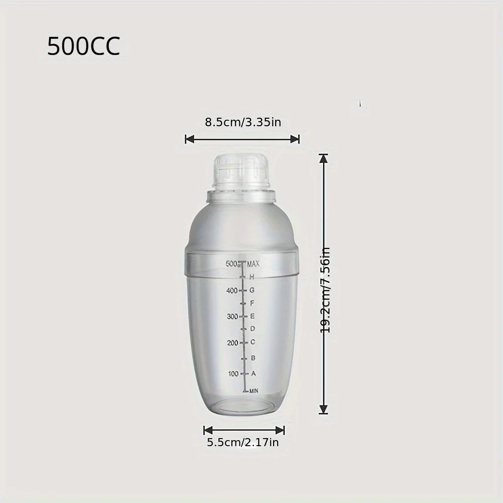 1PC Shaking Cup for Milkshakes, with Measuring Markers, Milk Tea and Juice Mixing Cup, Suitable for Home Use, Restaurant Use
