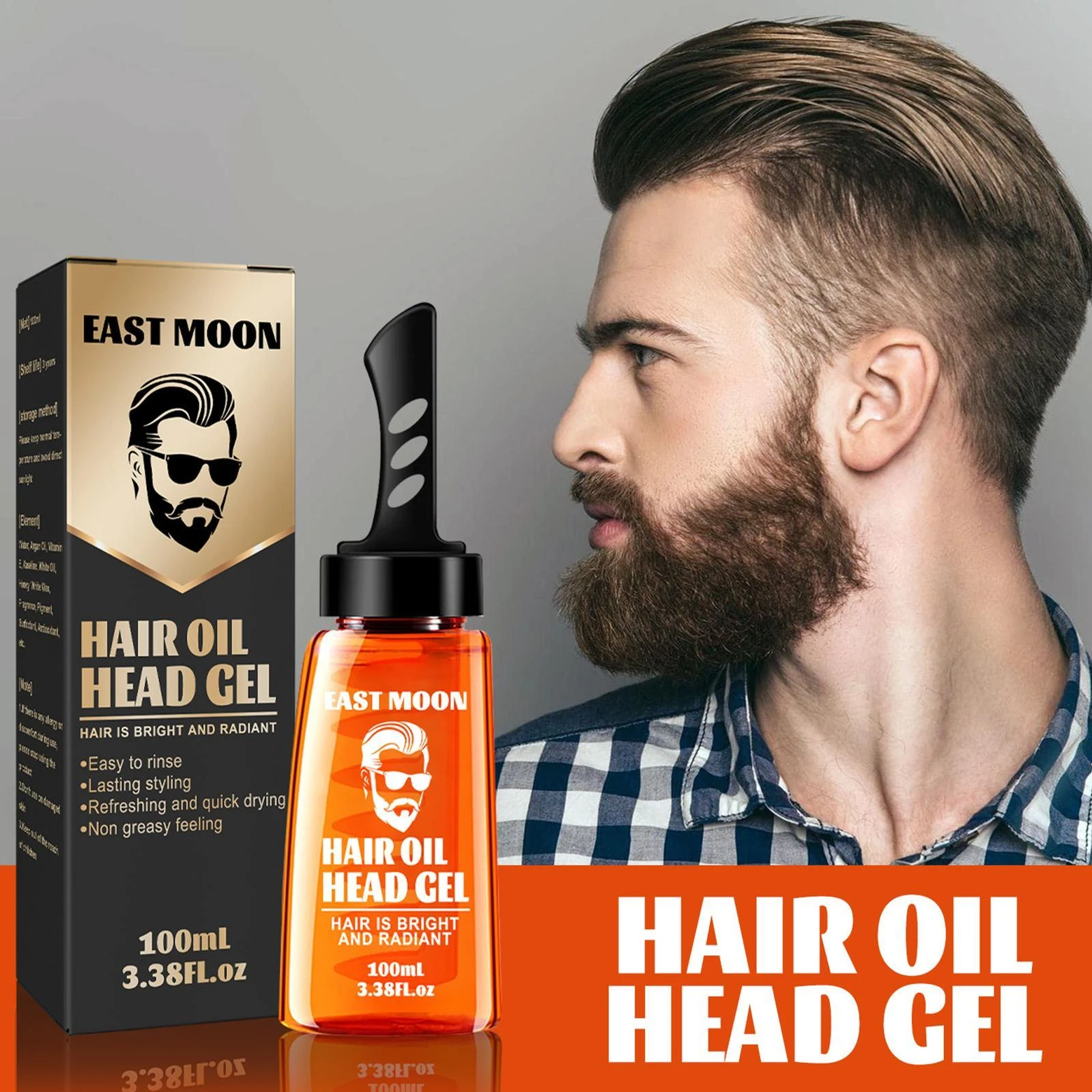 2 In 1 Oil Head Hair Cream With Wide Tooth Comb Back Hair Styling Cream For Men  Hair Styling Gel Hair Wax Styling Fluffy Comb| | - AliExpress