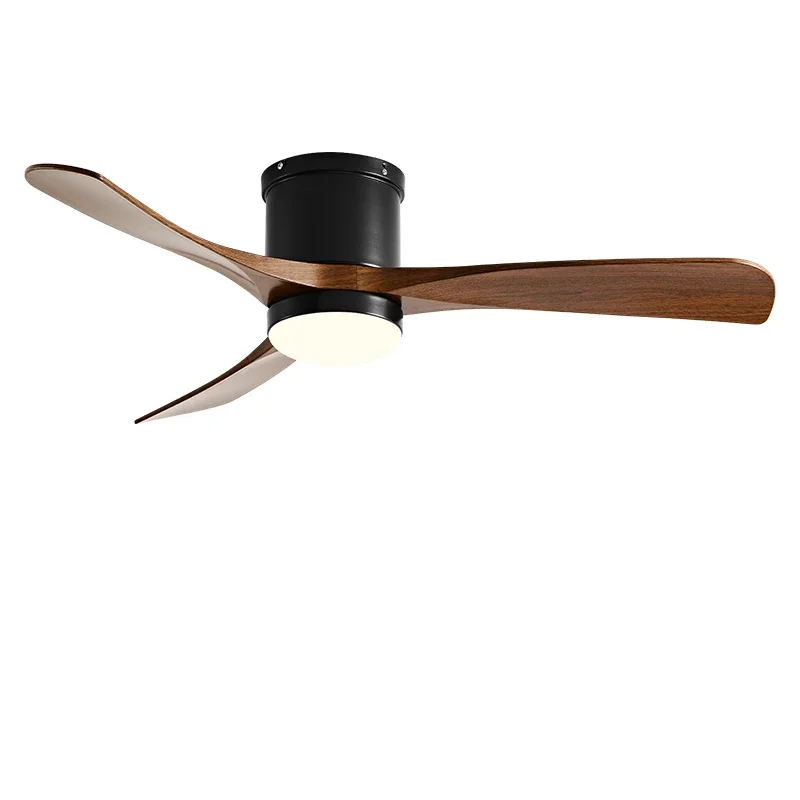 Low Floor Ceiling fan Light 38 46Inch LED Ceiling Fan With Light And Control Bedroom Household With fan chandelier 110V 220V