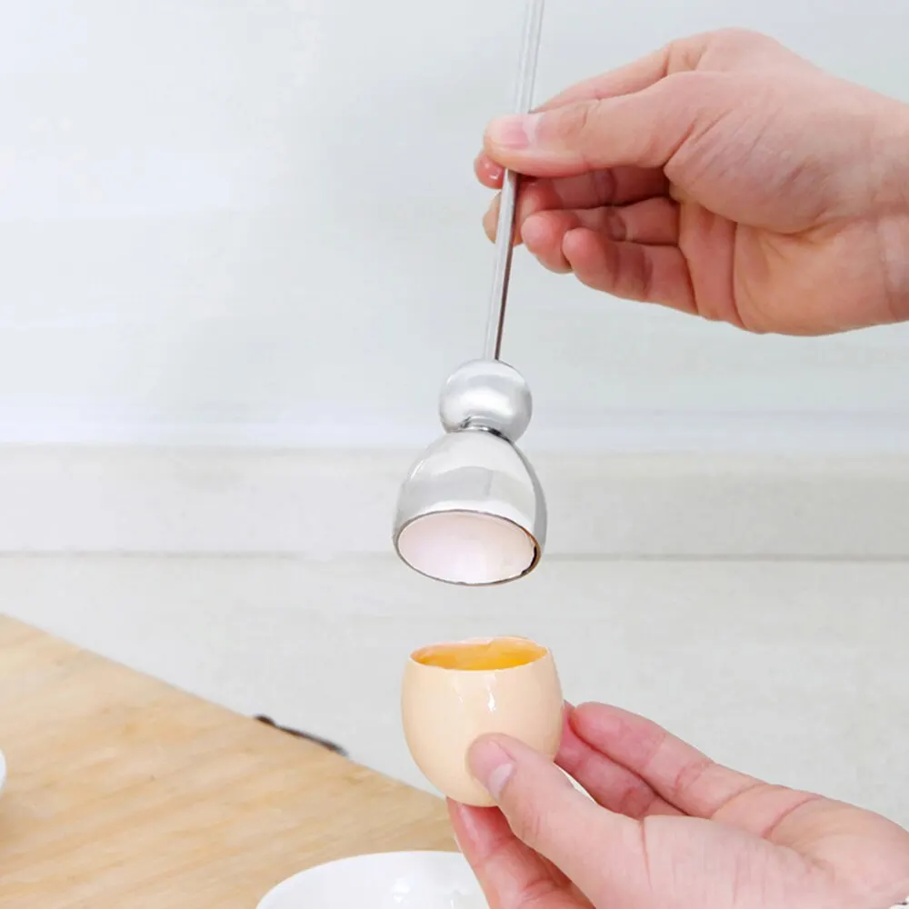 304 Stainless Steel Egg Opener French Measuring Ball Free Fall Egg Knocker Baking Gourmet Creative Home Kitchen Gadgets 1pc egg opener