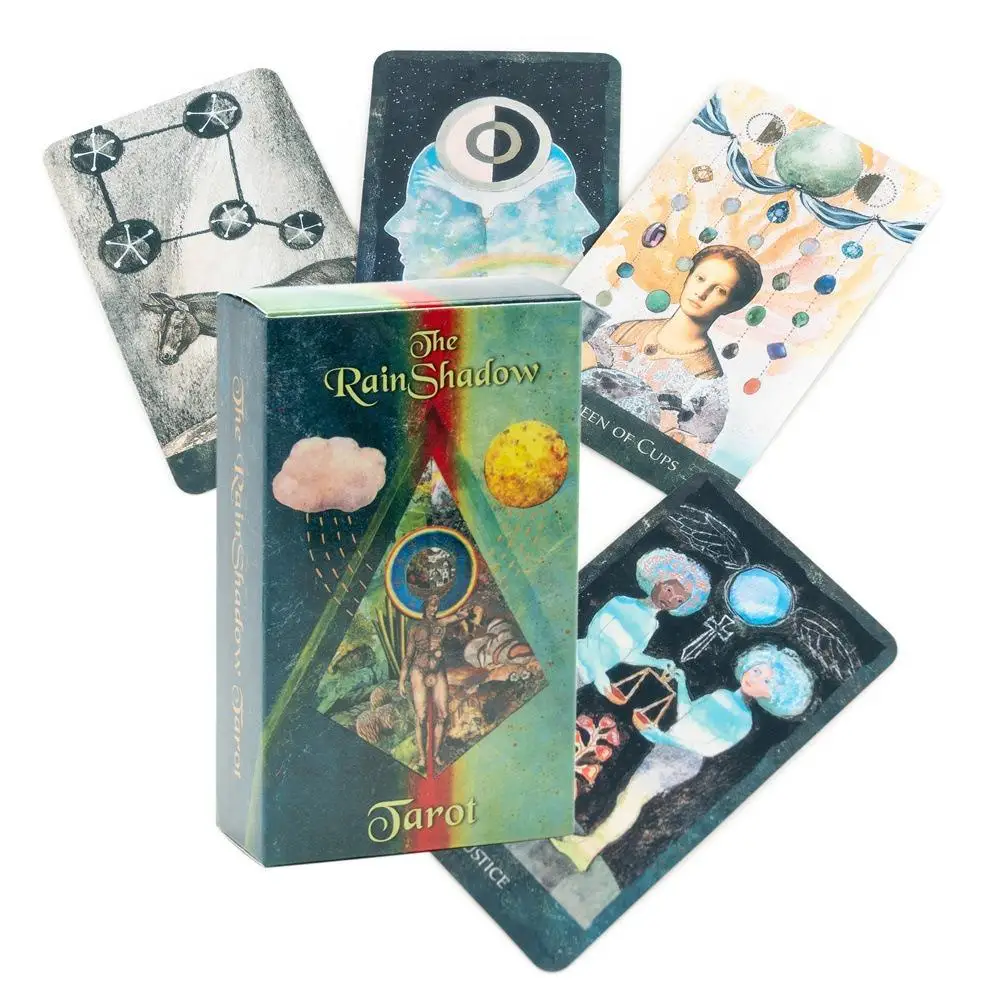 10.3*6cm The RainShadow Tarot A 78-card Deck of Original Paintings and Hand-cut Collage Artworks Illustrating The Tarot 3