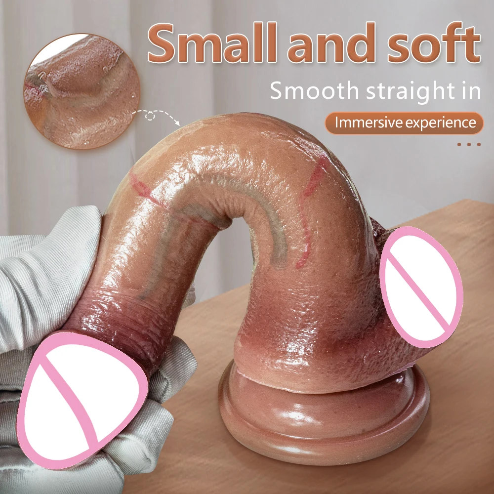 Realistic Small Dildo with Suction Cup G Spot Simulation Female Mini Penis Dick Anal Plug Adult Sex Toys for Women Consolador sex toys