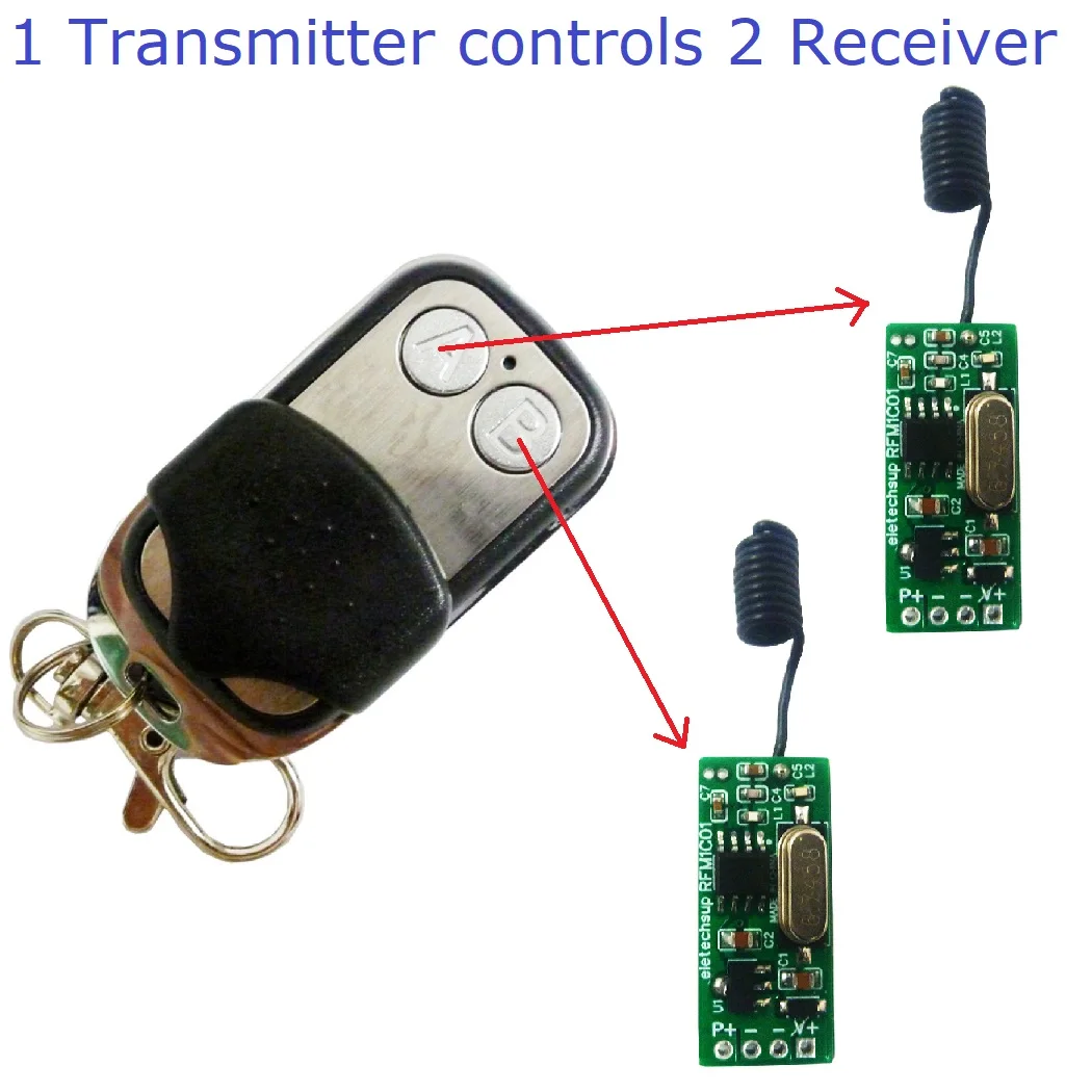 

Lithium Battery Powered 80uA Low Power Consumption 433M Wireless Remote Control Switch 2A Mos Board