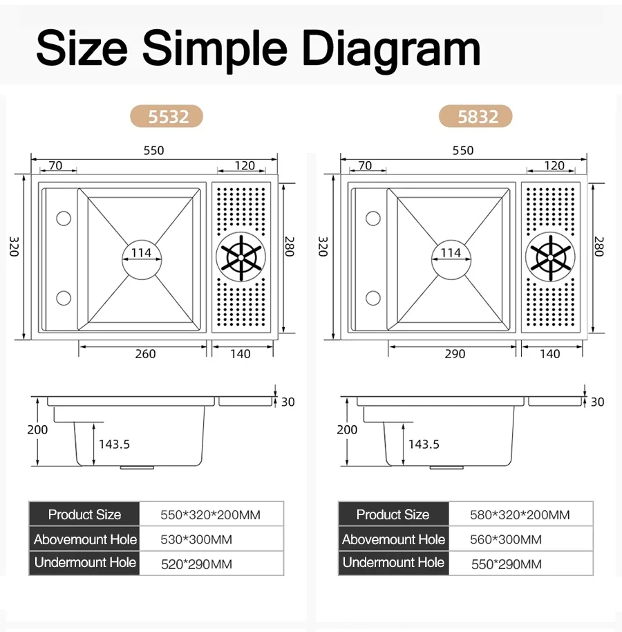 ASRAS Nano Black Stainless Kitchen Sink Image 10