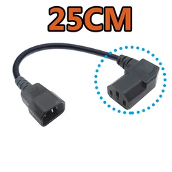 Versatile IEC C13 to C14 Power Extension Cable - Multiple Length Options (0.25M angled)