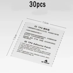 Transparent TPU Tent Repair Tape Kit for Leak and Tear Patching (WHITE 30PCS)