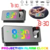 Electronic Digital Projection Alarm Clock Projector Clocks Ceiling Plastic Night 1