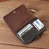 Vintage Leather Men's Wallet Long Billfold Wallet with Hasp 100% Genuine Leather Wallet for Men Drop Shipping 5