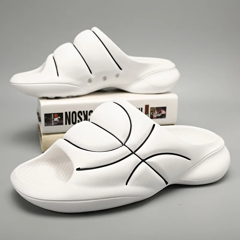 Slīdošās čības vīriešiem Neslīdošas čības iekštelpām ārā ar biezu zoli, īpaši mīkstas, neslīdošas, mīkstas putas_voghion.com