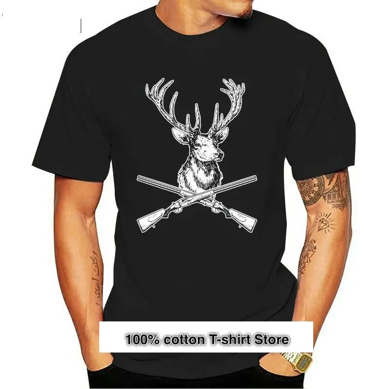 Camiseta de alta calidad para hombre, camisa con estampado de ciervos y armas, regalo de cazador, 2021, nueva moda, 2018