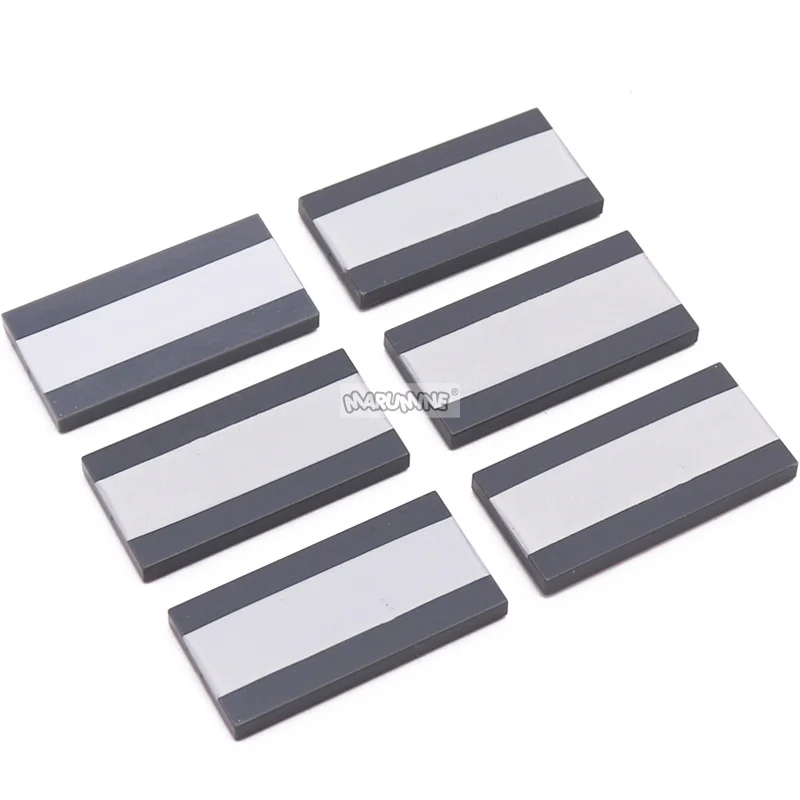 Marumine 50PCS Road Crosswalk MOC Blocks City Street View Accessories 87079 Compatible Town Traffic Zebra Building Brick Parts 2