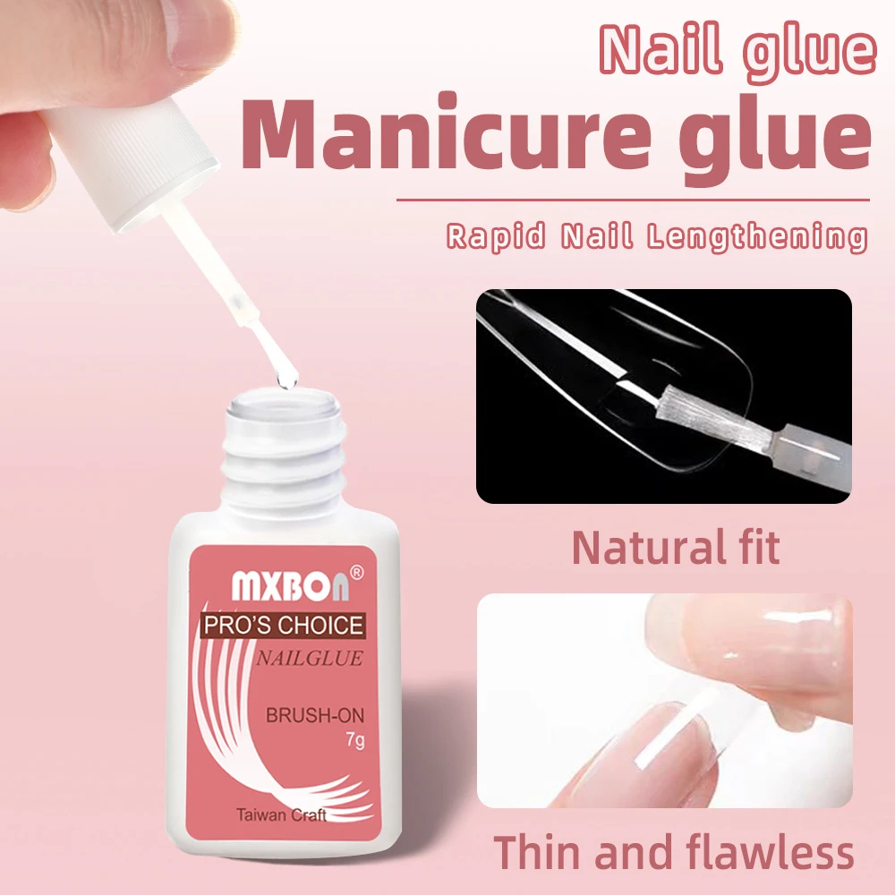 1Bottle Quick Dry Nail Glue 7/8g False Super-Strong Nail &Nail Rhinestones Glue With Brush Professional Acrylic Manicure Glue #* 2
