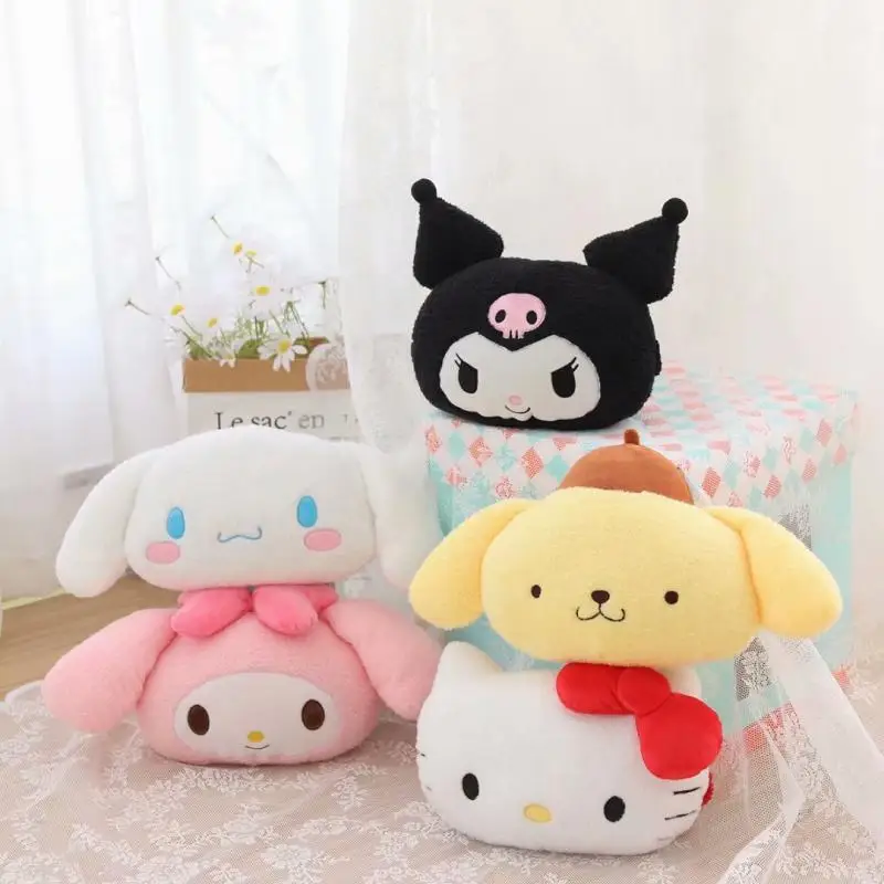 

Hello Kitty Kawaii Плюшевые игрушки Sanrio Kuromi мягкие набивные из аниме Plushie My Melody Cinnamoroll милые игрушки для девочек