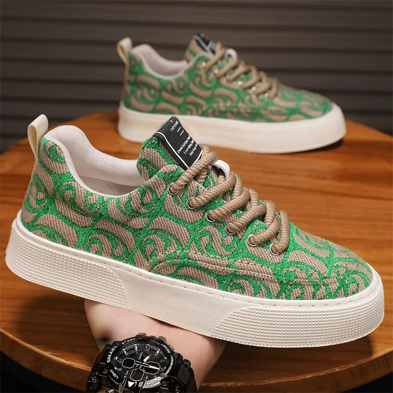 Chinese Style Men's Vulcanized Shoes Fashion Casual Shoes for Men