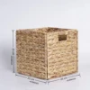 Foldable Storage storage baskets Hand Woven Cube for Shelves, Large Storage Storage Baskets Wicker basket Home Storage 2