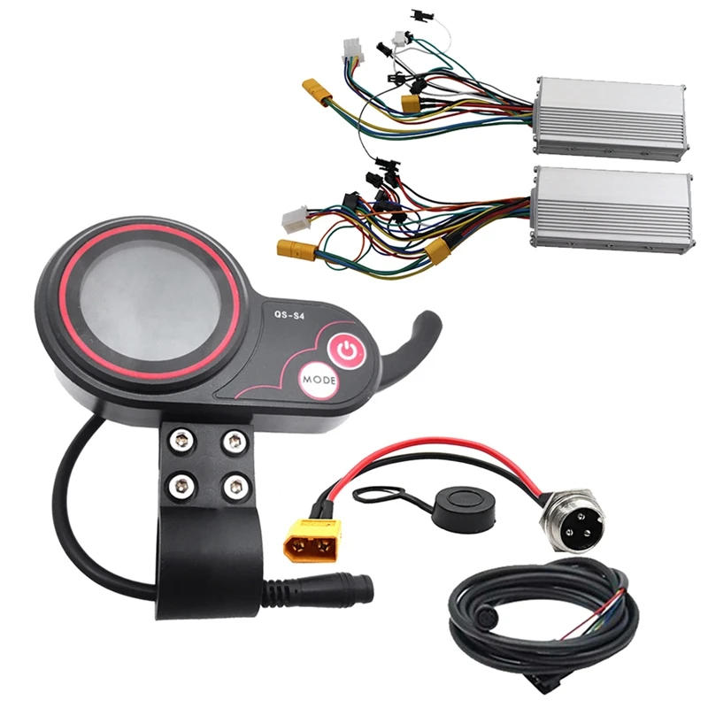 

QS-S4 72V Thumb Throttle LCD Display 6PIN Meter+48V 800W Dual Drive Controller Only For Zero 11X Electric Scooter Accessories