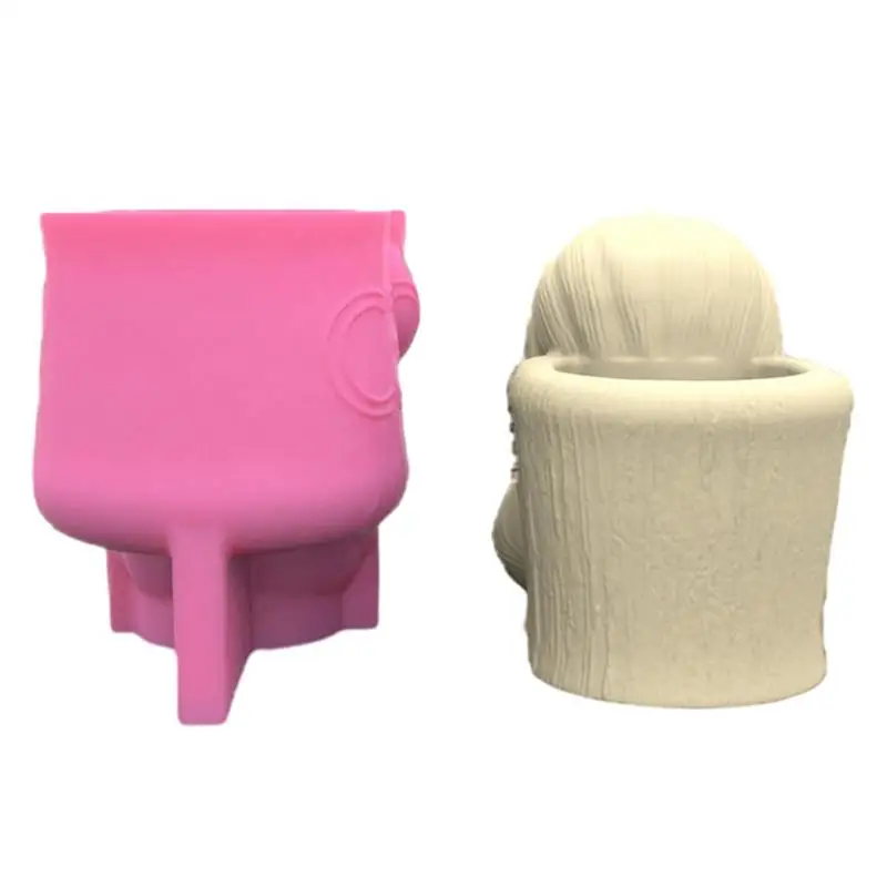 Silicone Planter Mold Handmade Plant Pot Plaster Casting Tool Candy Box Mold For Making Jewelry Storage Resin Decorations