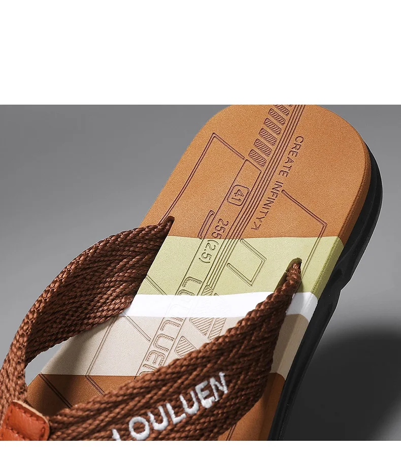 شباشب رجالية لصيف 2025 جديدة غير قابلة للانزلاق لملابس خارجية صنادل شاطئ