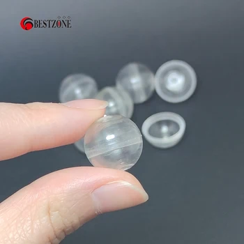 50Pcs 0.59Inch Mini 15MM Very Small Clear Transparency Plastic PS Capsule Toy Surprise Ball Tiny Container Making Things Model