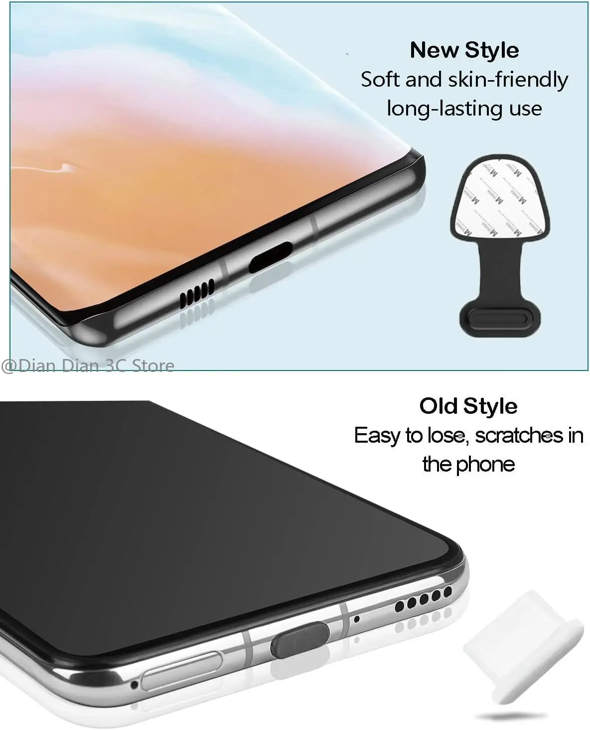 thumbnail image 2 of USB C-Type Anti Loss Dust Plugs, USB C-Type Port Silicone 2 of 14