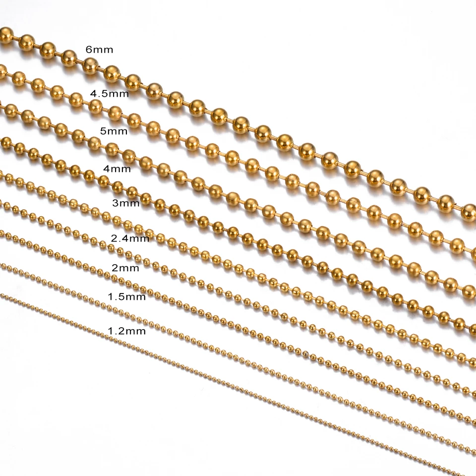 Connexions Chaîne Métal Chaîne à Billes En Acier Inoxydable 5m - 20 Connecteurs Inclus Pour Création De Bijoux DIY Chainette Store