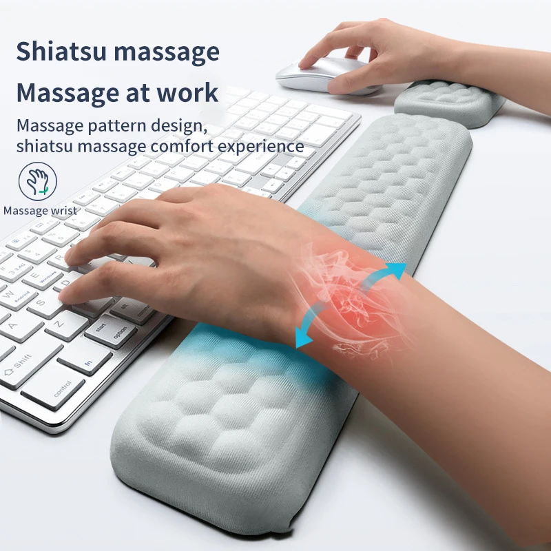 Mousepad Ergonomic Keyboard Mouse Wrist Rest Office Typing Protection Relax Wrist Memory Foam Mouse Pad Computer Laptop Desk Mat — view 3