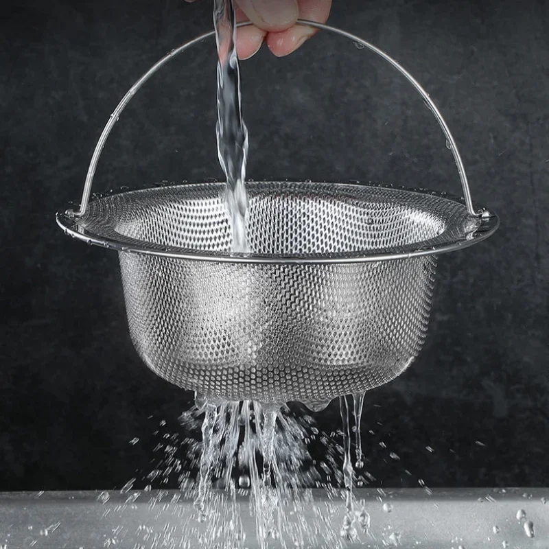 Kitchen Sink Filter Stainless Steel Sink Drainage Residue Filter Thickened Anti Clogging and Leak Proof 1pc sink filter,kitchen sink filter