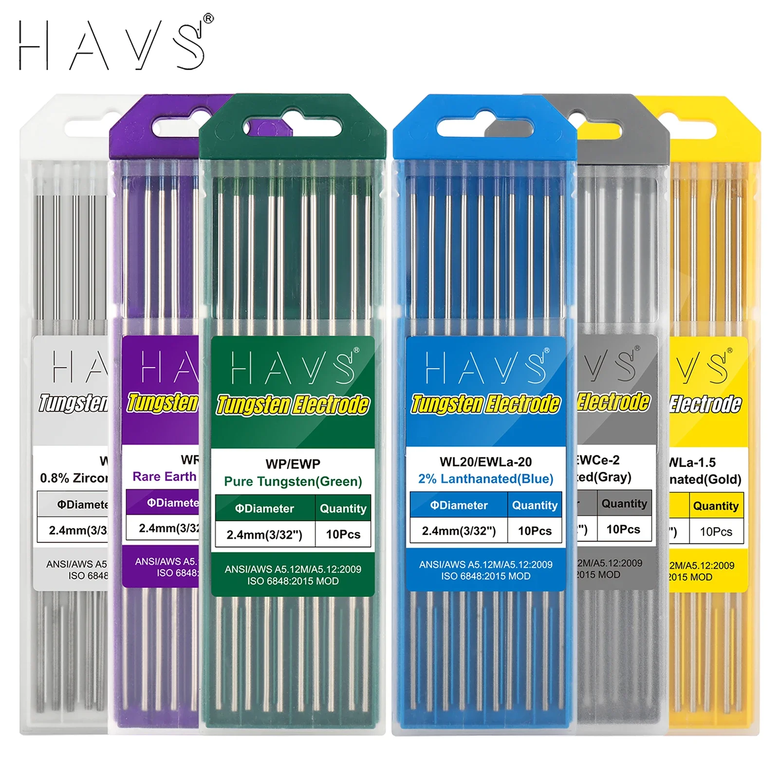 Kwweeoo Wolfram-Elektrode WE3 1.6mm - Für WIG-Schweißen, 175mm Länge