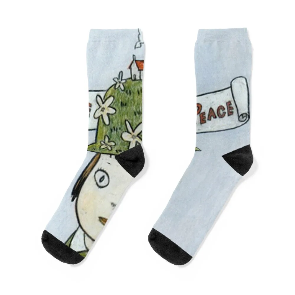 

Love Peace Home Socks hiphop tennis soccer anti-slip Christmas Men's Socks Women's