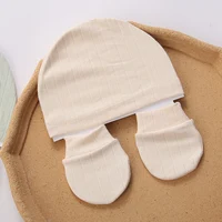 3Pcs/set Cotton Newborn Hats Caps Mittens Foot Cover Infant Felt Cute Bear Headwraps Baby Gloves Socks 0-3M Beanies 5