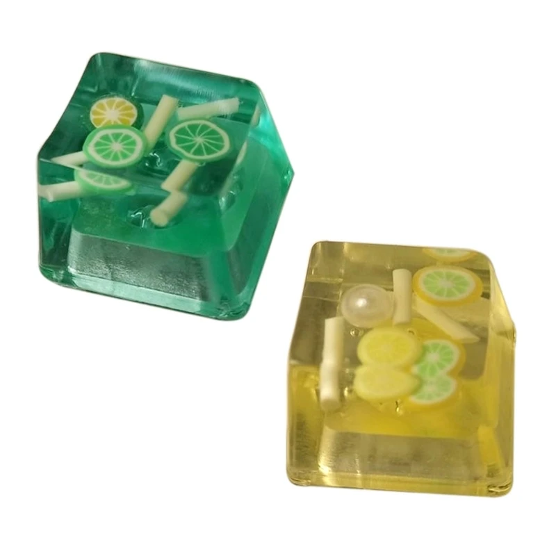 DIY Mechanical Keyboards Resin Keycap Translucently Lemon OEM Keycap